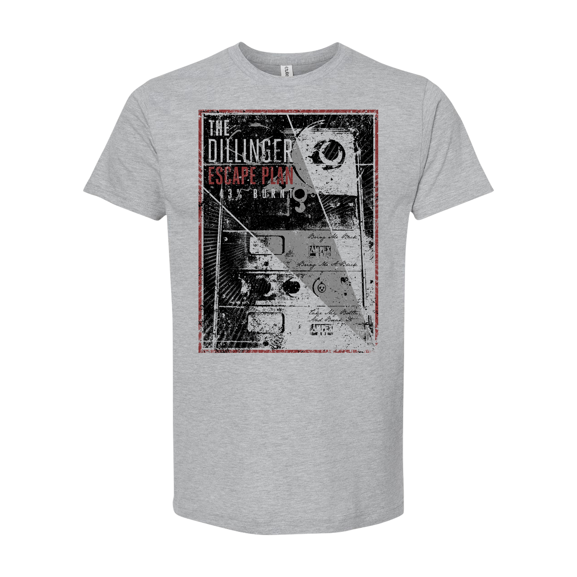 Dillinger Escape Plan 43 Burnt Shirt Grey